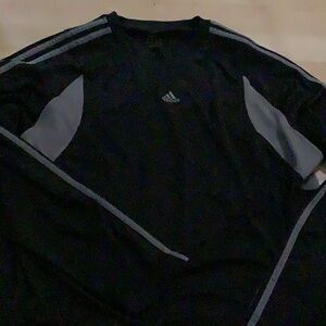 Adidas Black and Gray Long Sleeve Shirt